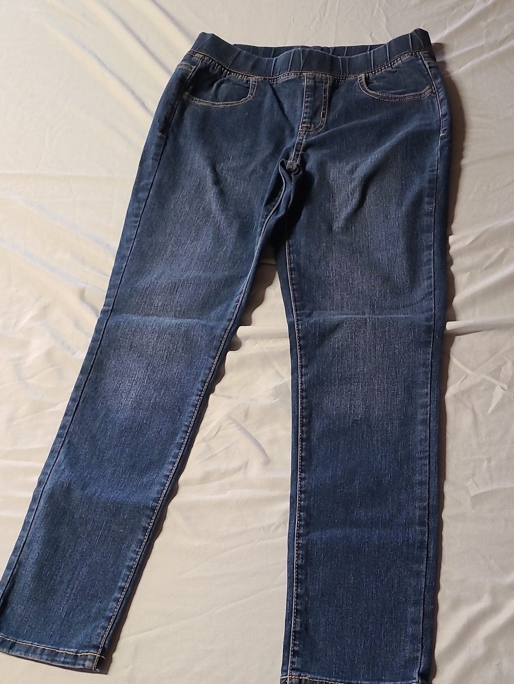 Girls Dark Blue Stretch Denim Jeans